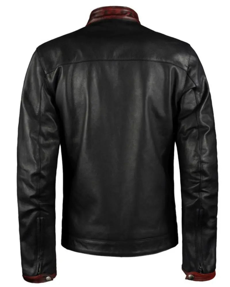 Batman Dark Knight Christian Bale Leather Biker Jacket Black USA Jackets