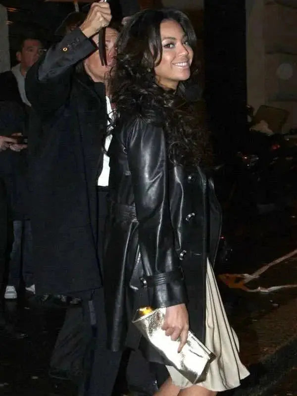 Beyonce Black Leather Coat USA Jackets
