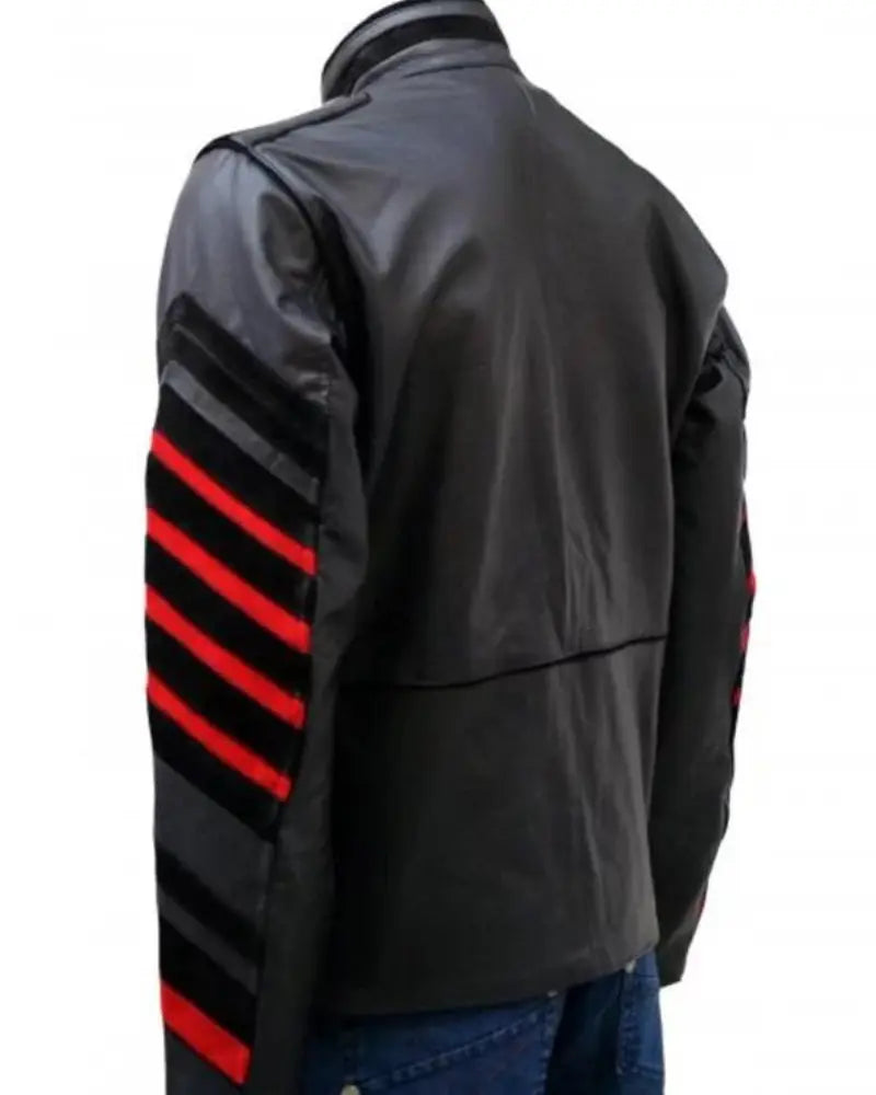 Black Leather Military Jacket for Men’s USA Jackets
