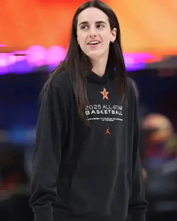 Caitlin Clark 2025 AT&T WNBA All-Star Black Hoodie USA Jackets