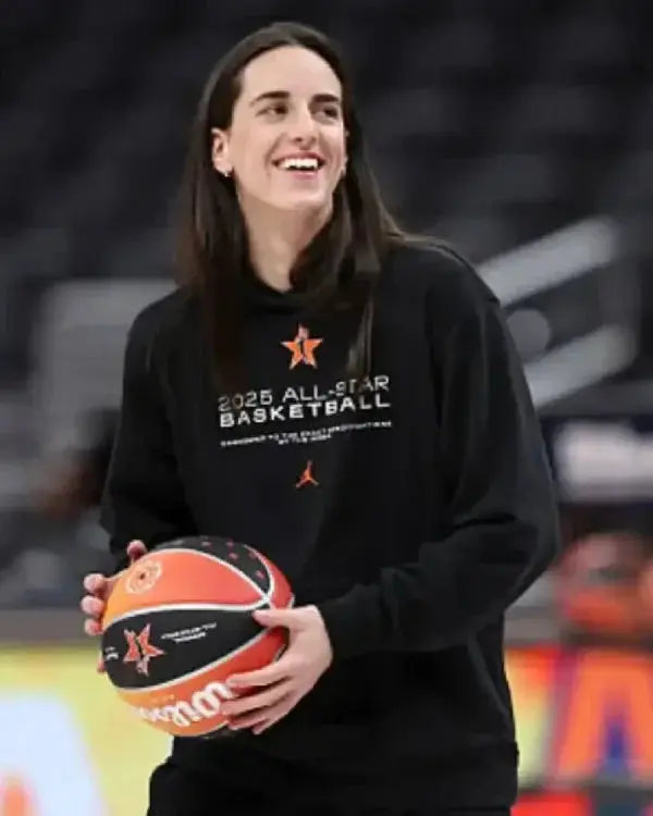 Caitlin Clark 2025 AT&T WNBA All-Star Black Hoodie USA Jackets