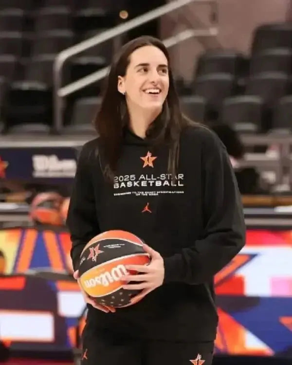 Caitlin Clark 2025 AT&T WNBA All-Star Black Hoodie USA Jackets