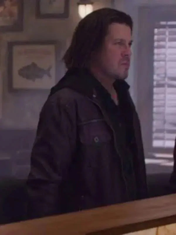 Christian Kane Leverage Redemption Maroon Leather Jacket USA Jackets