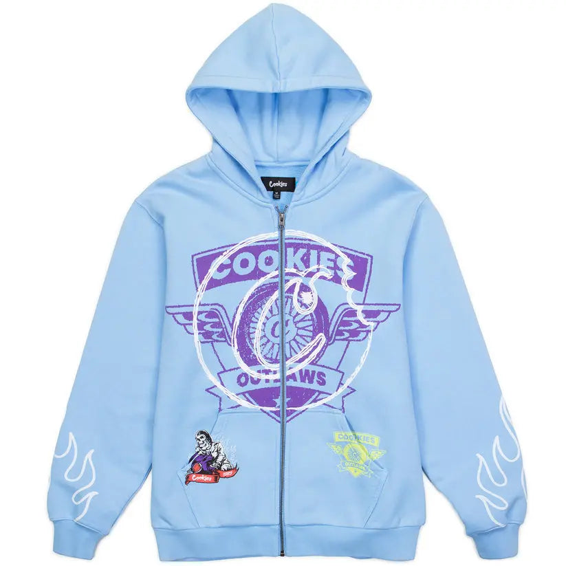 Cookies Outlaws Full Zip Pullover Hoodie USA Jackets