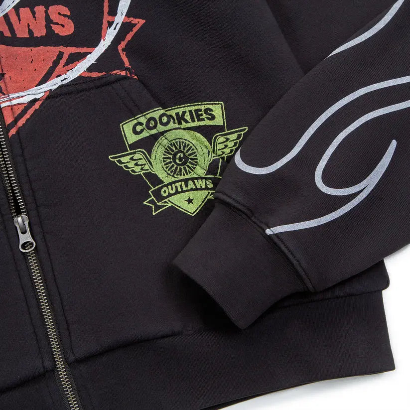 Cookies Outlaws Full Zip Pullover Hoodie USA Jackets