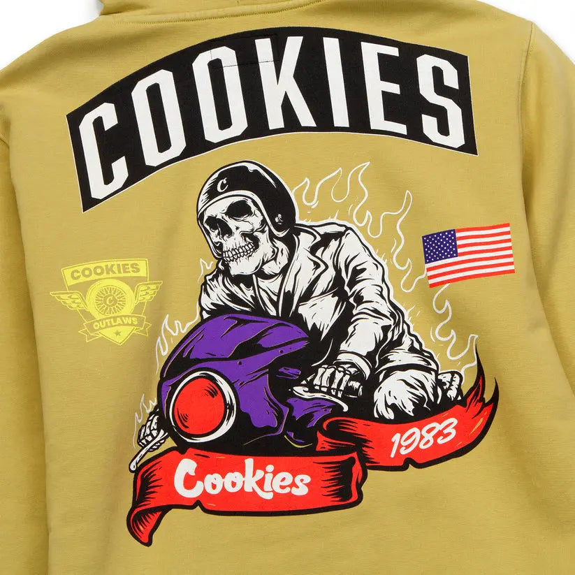 Cookies Outlaws Full Zip Pullover Hoodie USA Jackets