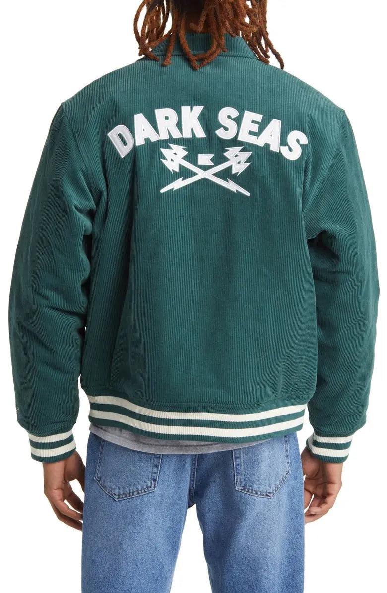Dark Seas Cotton Corduroy Varsity Jacket USA Jackets