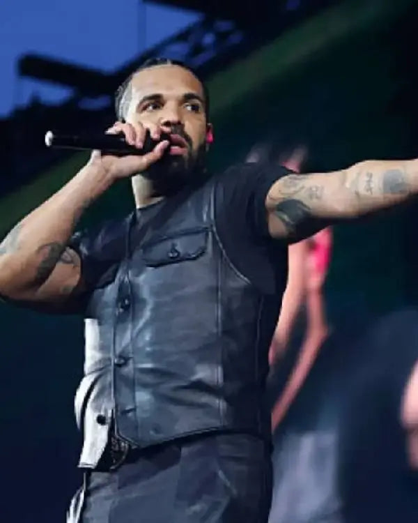 Drake Wireless Festival 2025 Black Vest USA Jackets