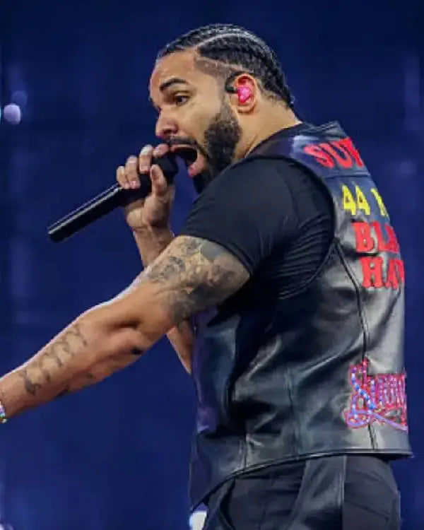 Drake Wireless Festival 2025 Black Vest USA Jackets