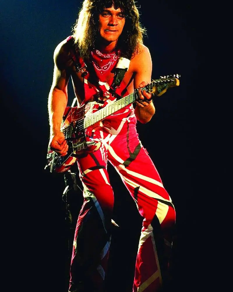 Eddie Van Halen Red and Black Jumpsuit USA Jackets