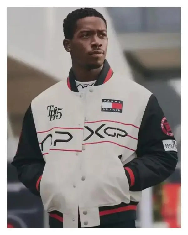 F1 Movie Damson Idris x APXGP Racing Varsity Jacket USA Jackets