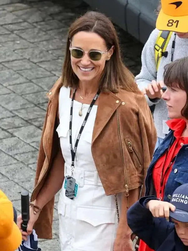 F1 Pippa Middleton Brown Leather Jacket USA Jackets
