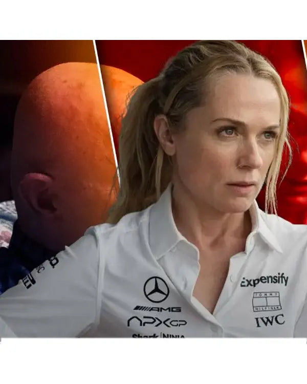 F1 The Movie Kerry Condon White Polo Shirt USA Jackets