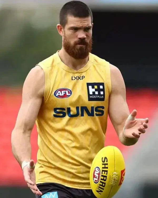 Gold Coast Suns AFL Training Session Yellow Jersey USA Jackets