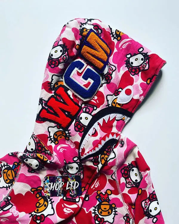 Hello Kitty Bape Hoodie USA Jackets