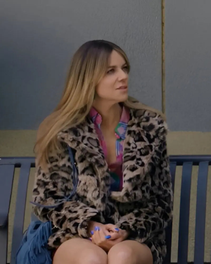 High Potential 2024 Kaitlin Olson Leopard Coat USA Jackets