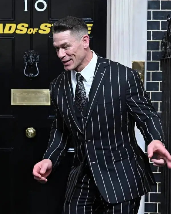 John Cena Head Of State Screening Striped Blazer USA Jackets