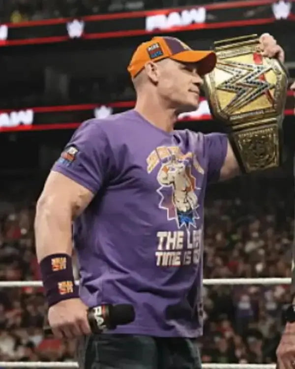 John Cena Monday Night RAW Purple T-Shirt USA Jackets