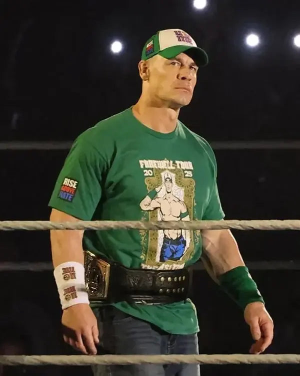 John Cena WWE Night Of Champions Green Shirt USA Jackets