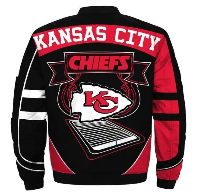 Kansas City Chiefs Black And Red Bomber Jacket USA Jackets
