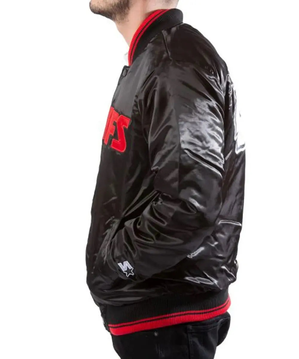 Kansas City Chiefs Black Satin Jacket USA Jackets