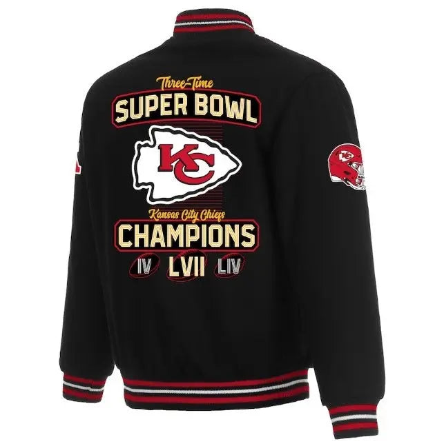 Kansas City Chiefs Black Super Bowl LVII Champions Jacket USA Jackets