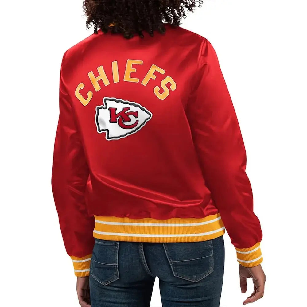 Kansas City Chiefs Full Count Red Satin Jacket USA Jackets