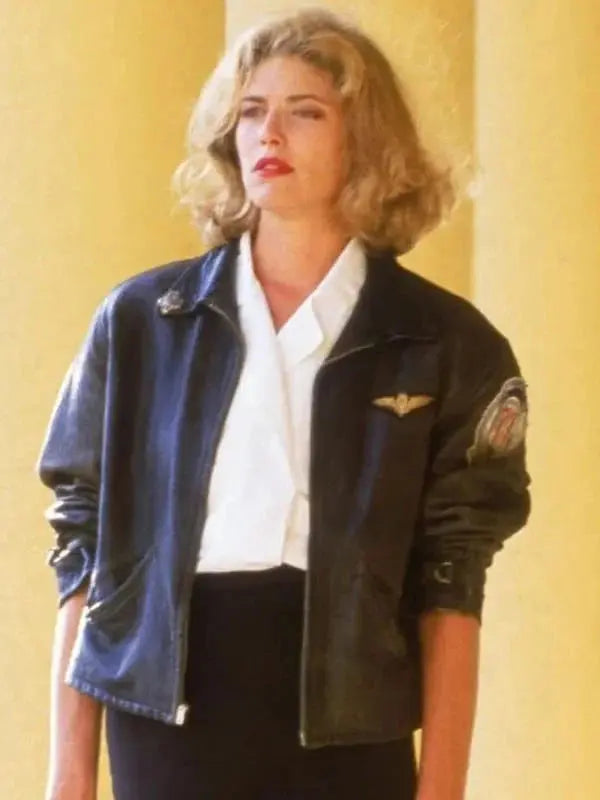 Kelly McGillis Top Gun Leather Jacket USA Jackets