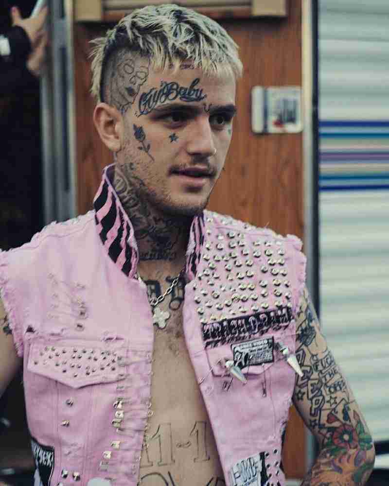 Lil Peep Pink Studded Vest USA Jackets