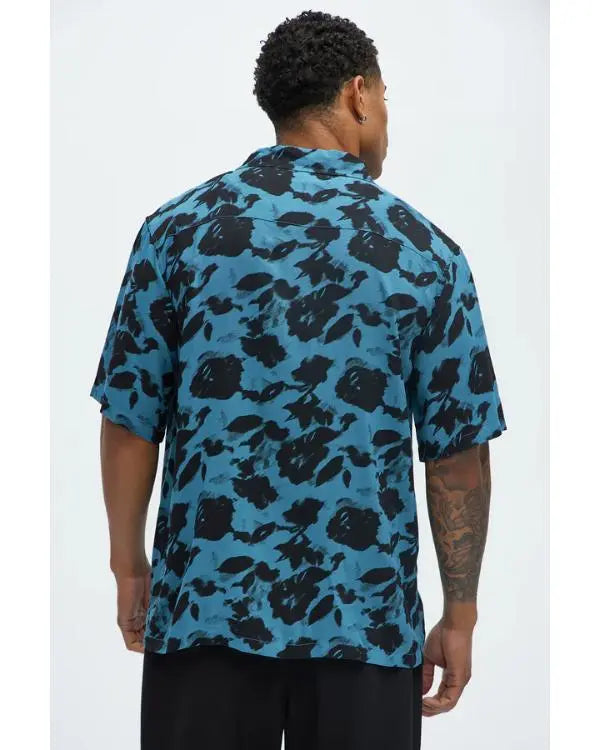 Love Island USA S07 Chris Seeley Blue Floral Shirt USA Jackets