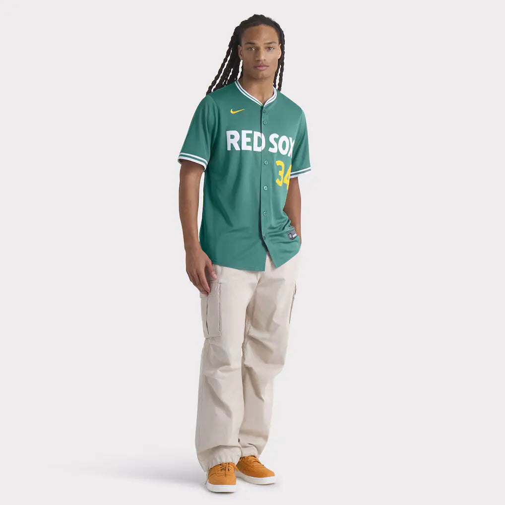 Men’s Boston Red Sox David Ortiz Nike Green 2025 Jersey USA Jackets