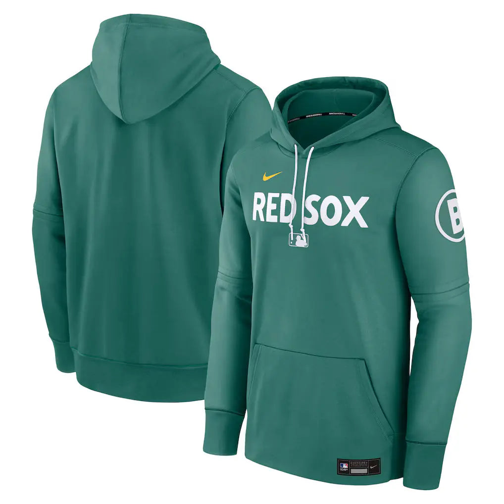 Men’s Boston Red Sox Nike Green 2025 Pullover Hoodie USA Jackets