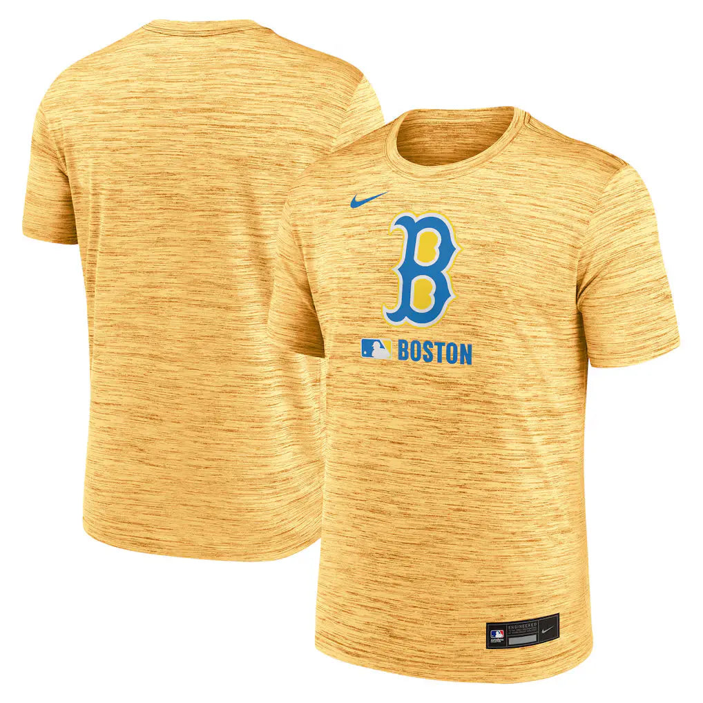 Men’s Boston Red Sox Nike Green 2025 Velocity T-Shirt USA Jackets
