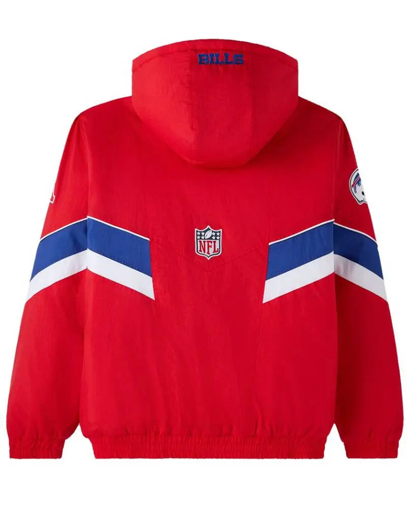 Men’s OVO x Starter Red Buffalo Bills Sideline Full-Snap Puffer Jacket USA Jackets