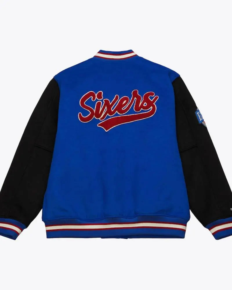 Men’s Royal Philadelphia 76ers Team Legacy Full-Snap Varsity Jacket USA Jackets