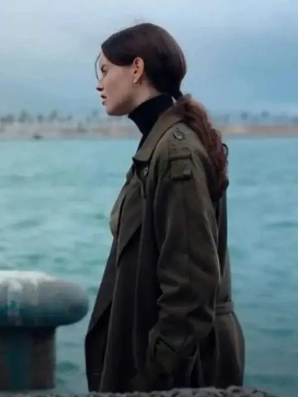 Milena Smit The Snow Girl Green Coat USA Jackets