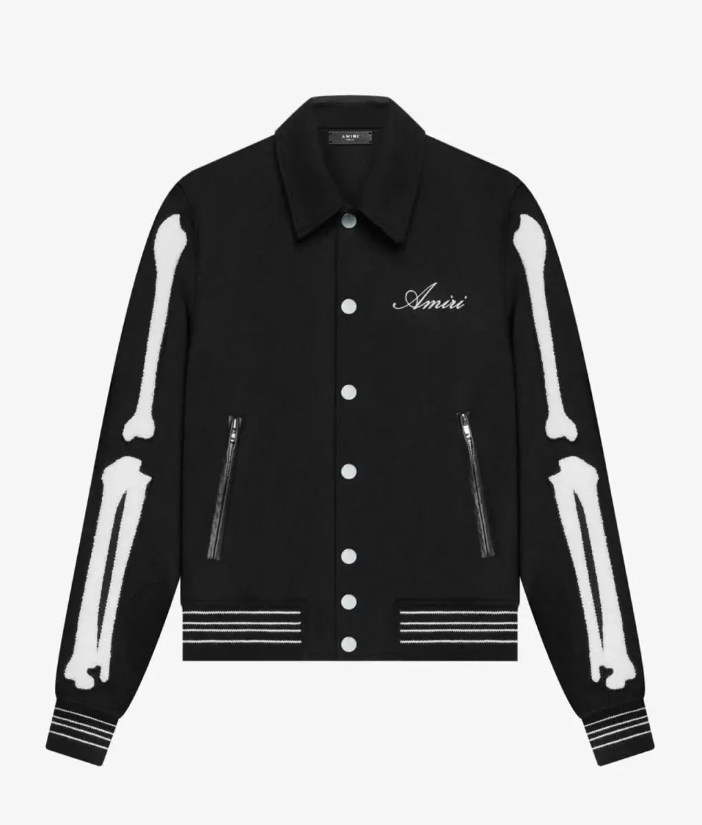 Amiri Bones Letterman Wool Jacket USA Jackets