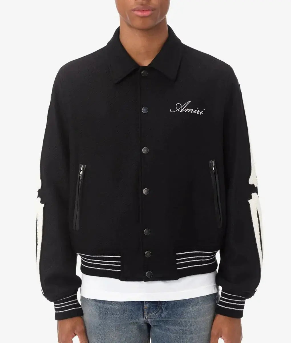 Amiri Bones Letterman Wool Jacket USA Jackets