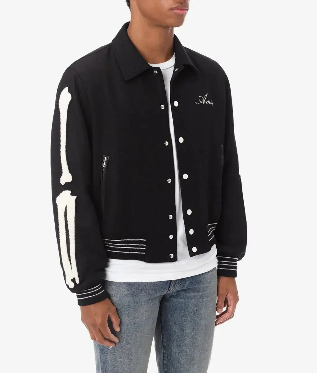 Amiri Bones Letterman Wool Jacket USA Jackets