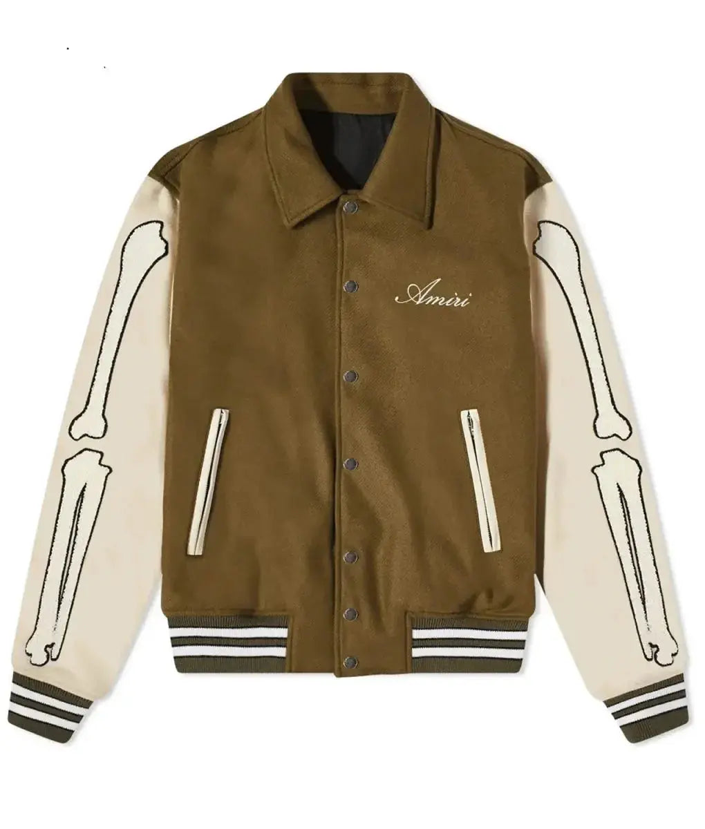 Amiri Bones Letterman Wool Jacket USA Jackets