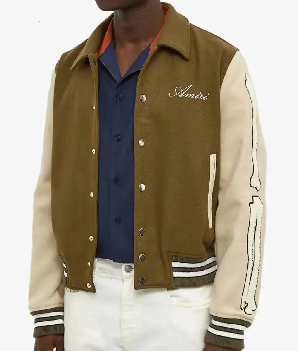 Amiri Bones Letterman Wool Jacket USA Jackets