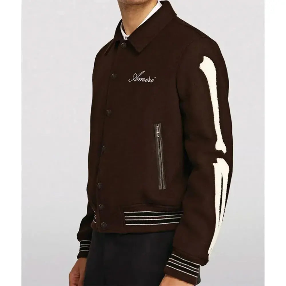 Amiri Bones Letterman Wool Jacket USA Jackets