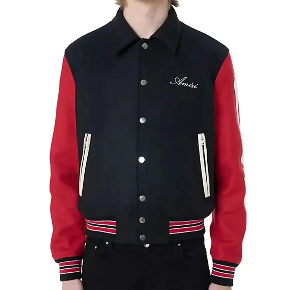 Amiri Bones Letterman Wool Jacket USA Jackets