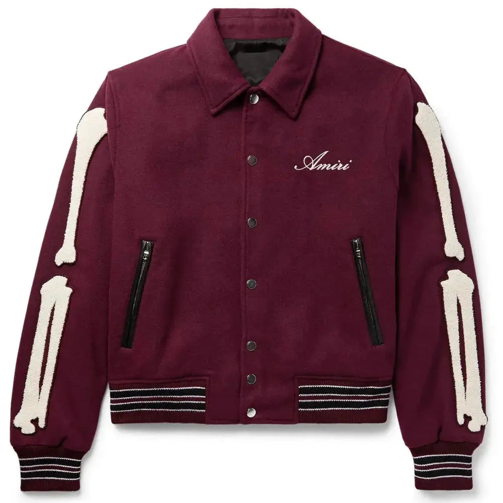 Amiri Bones Letterman Wool Jacket USA Jackets