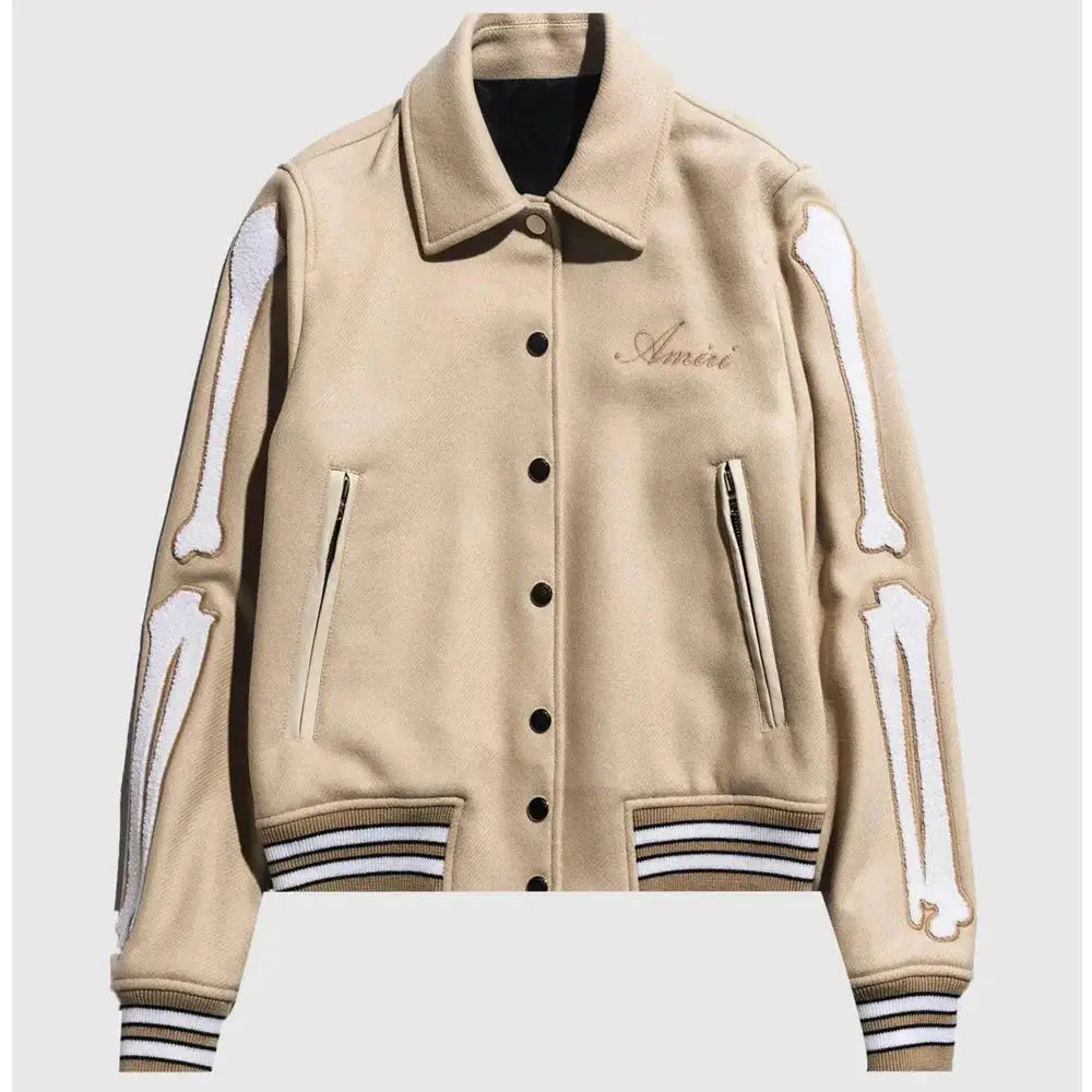 Amiri Bones Letterman Wool Jacket USA Jackets