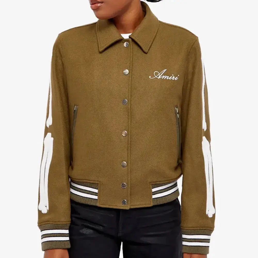 Amiri Bones Letterman Wool Jacket USA Jackets