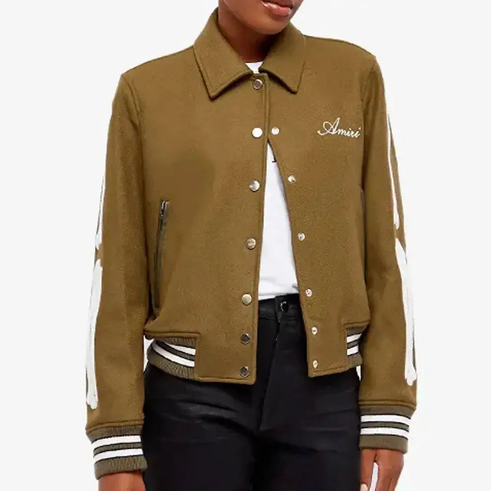 Amiri Bones Letterman Wool Jacket USA Jackets