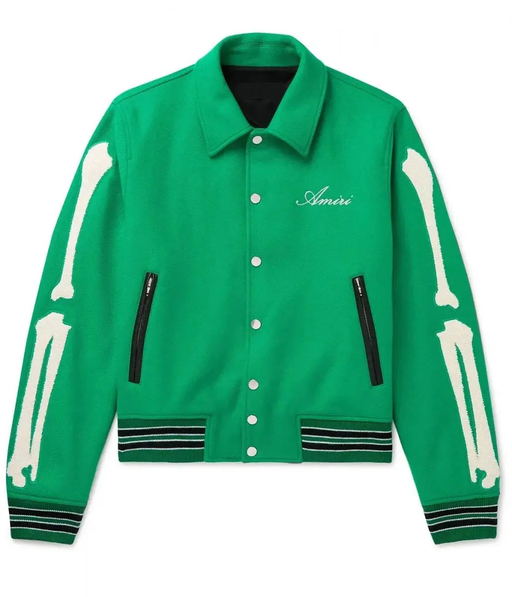 Amiri Bones Letterman Wool Jacket USA Jackets