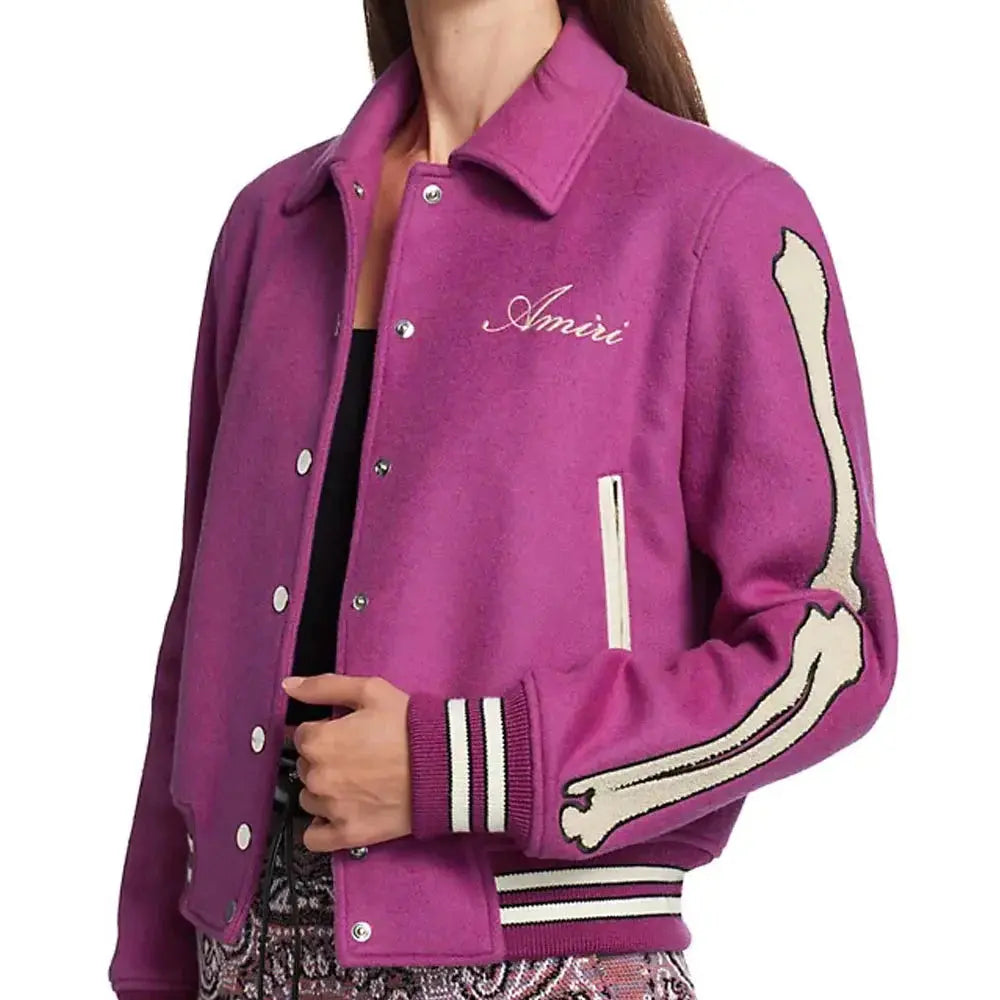 Amiri Bones Letterman Wool Jacket USA Jackets