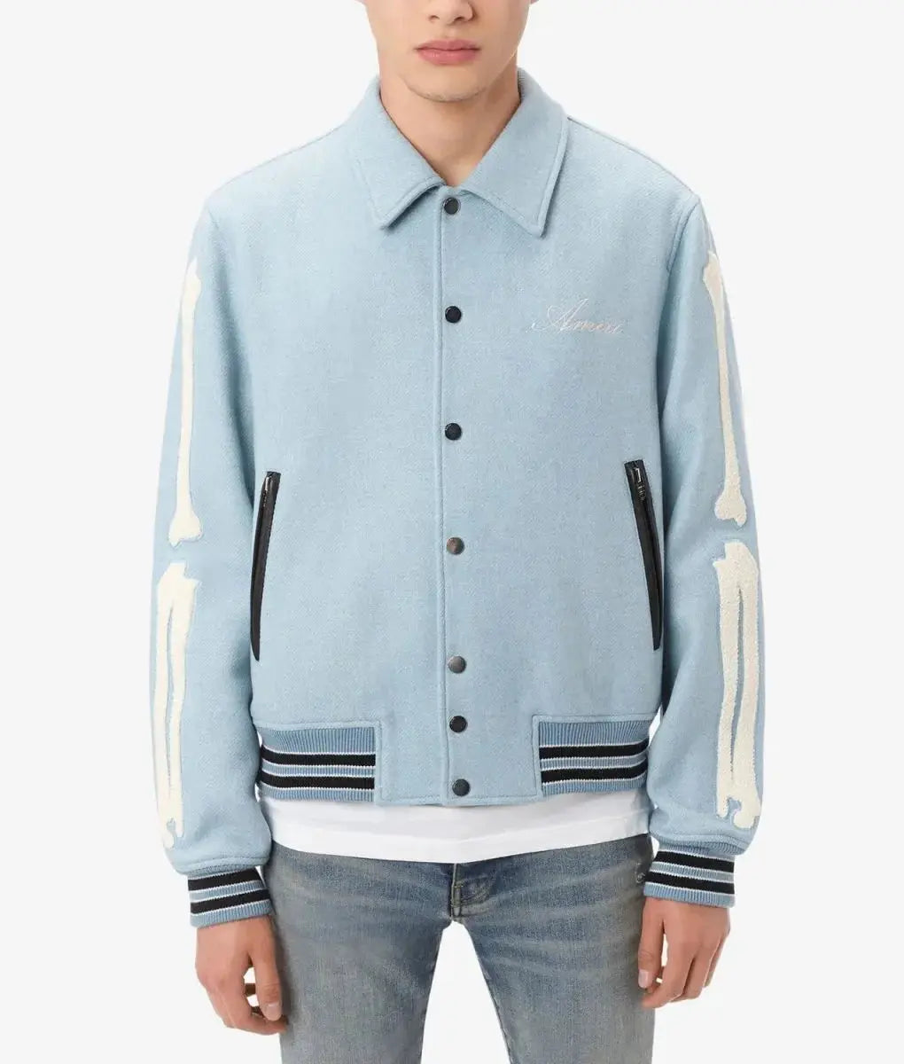 Amiri Bones Letterman Wool Jacket USA Jackets
